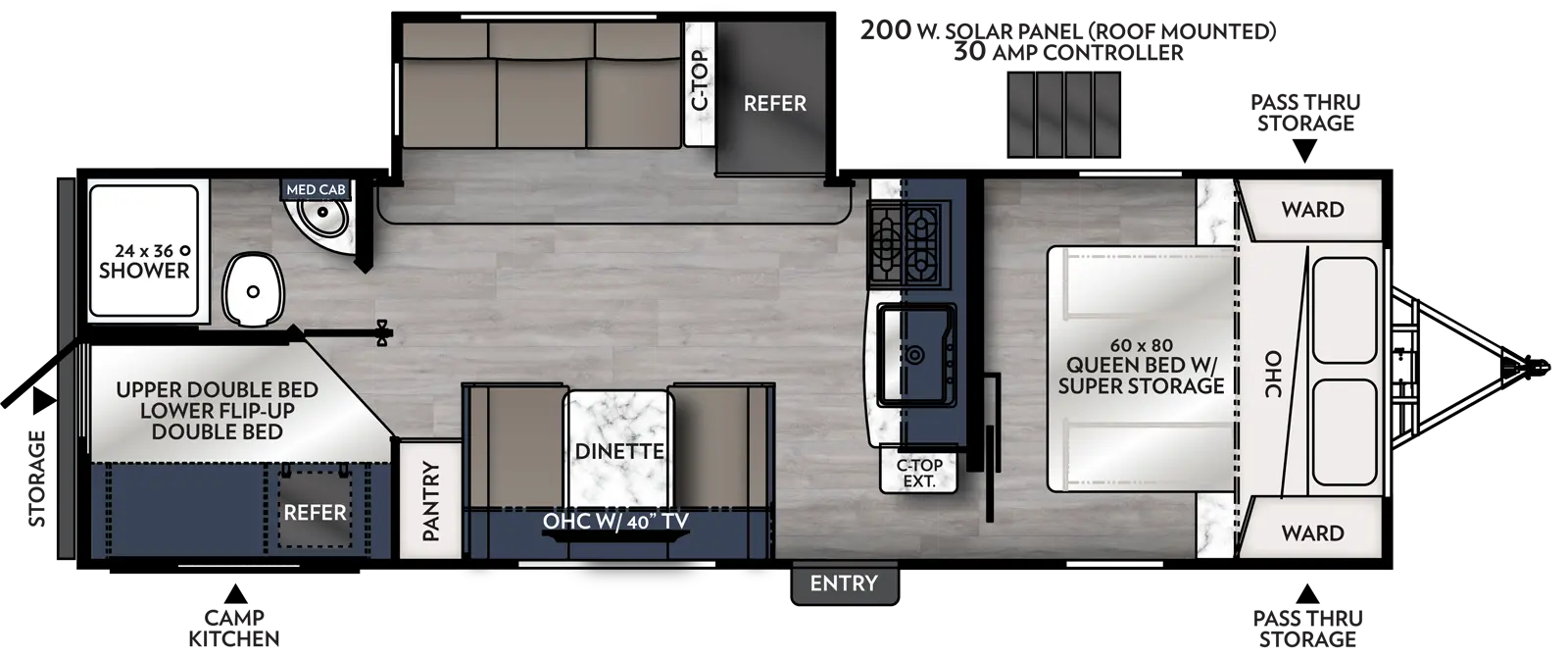 Apex Ultra Lite 256BHS Floorplan